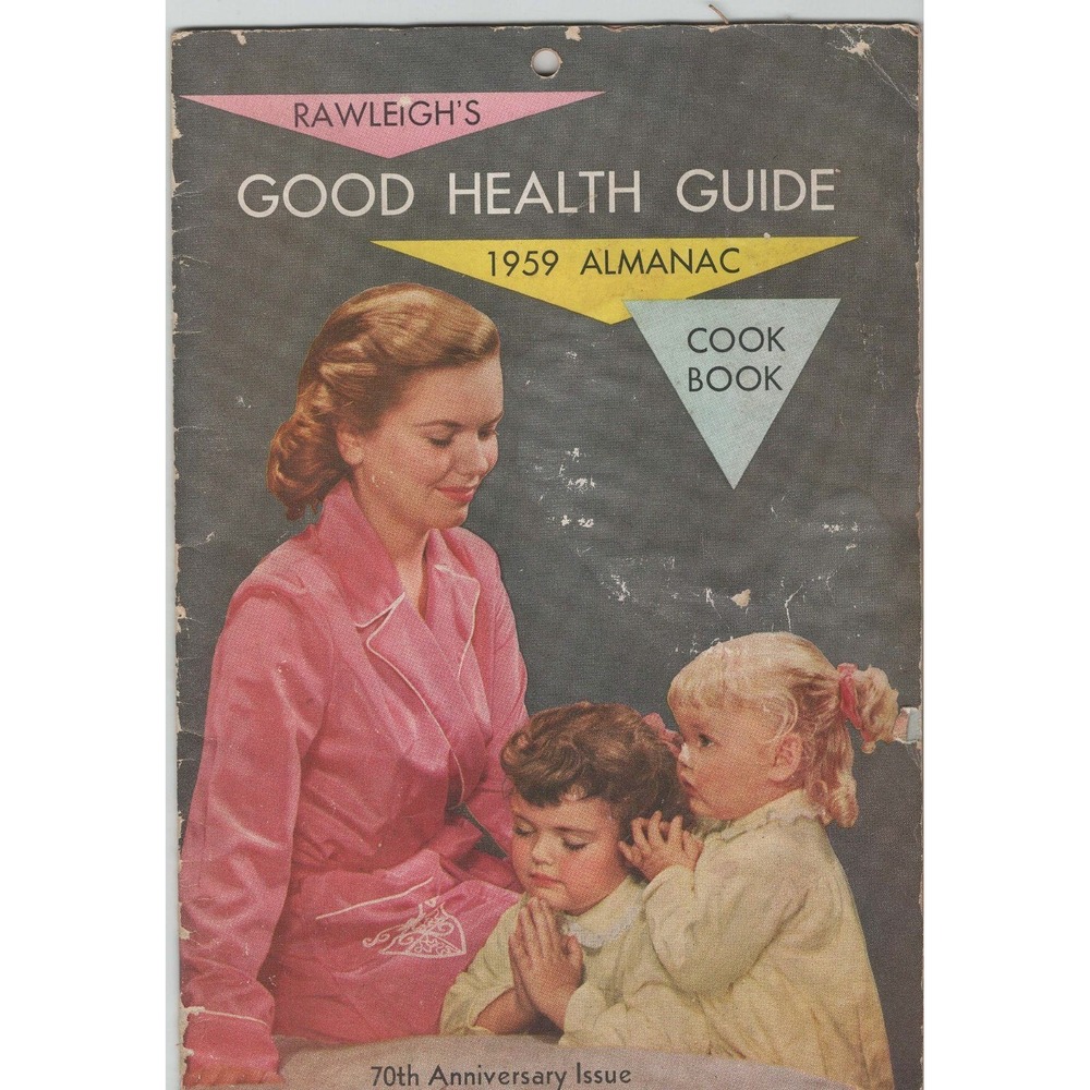 Vintage 1959 Rawleighs Good Health Guide Almanac Cook Book 70th Anniversary